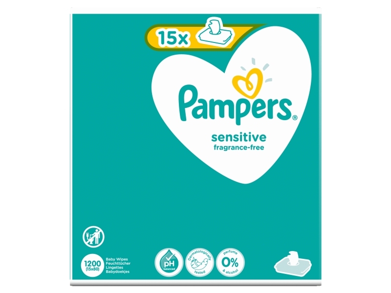 Se Pampers Sensitive 8001841063188, Vådservietter Til Baby, Dermatologisk Testet, Allergivenlig, Neutral Ph, Parfumefri hos Computersalg.dk