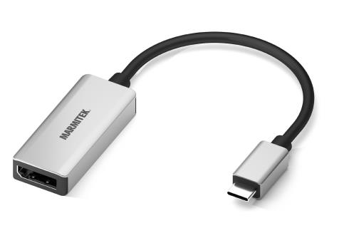 Marmitek Connect Usb C Auf Displayport - Usb-C Auf Displayport Adapter, Schwarz, Silber, 0,15 M, 60 Hz, 80 Mm, 20 Mm, 130 Mm