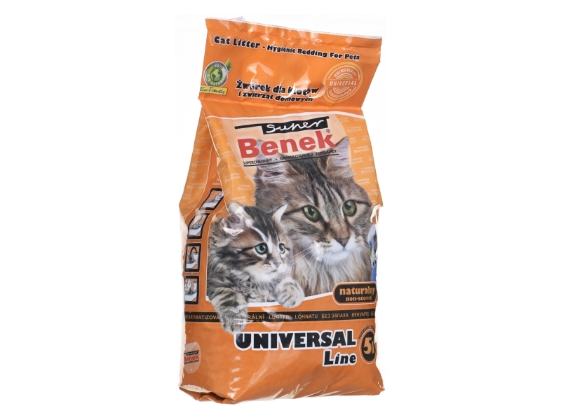 Super Benek Universal Katzenstreu Bentonit-Kies Natürlich 5 L