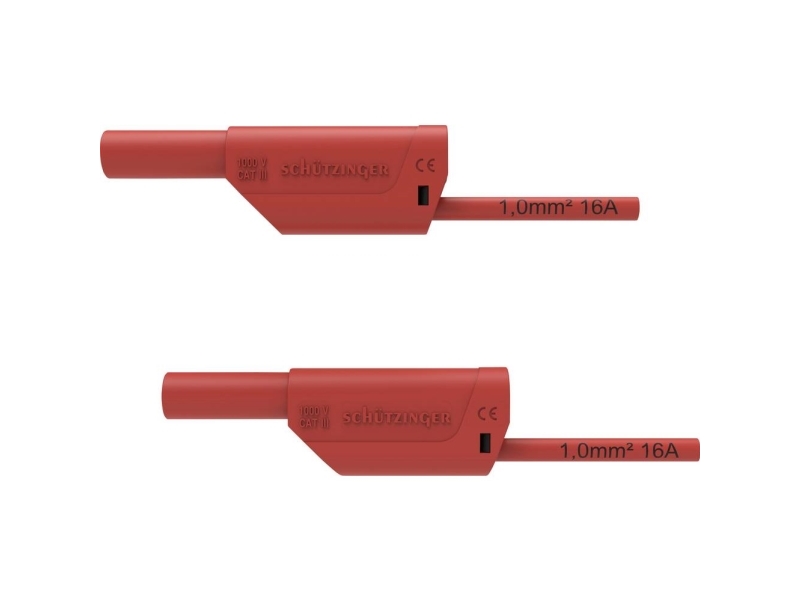 Schützinger VSFK 8700 / 1 / 100 / RT Sikkerhedsprøveledning 4 mm-stik 4 mm-stik 100.00 cm Rød 1 stk