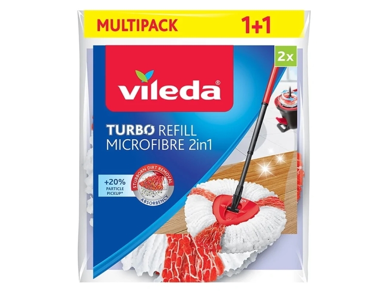 Vileda Turbo 2in1 rotationsmoppe refill 2 stk.