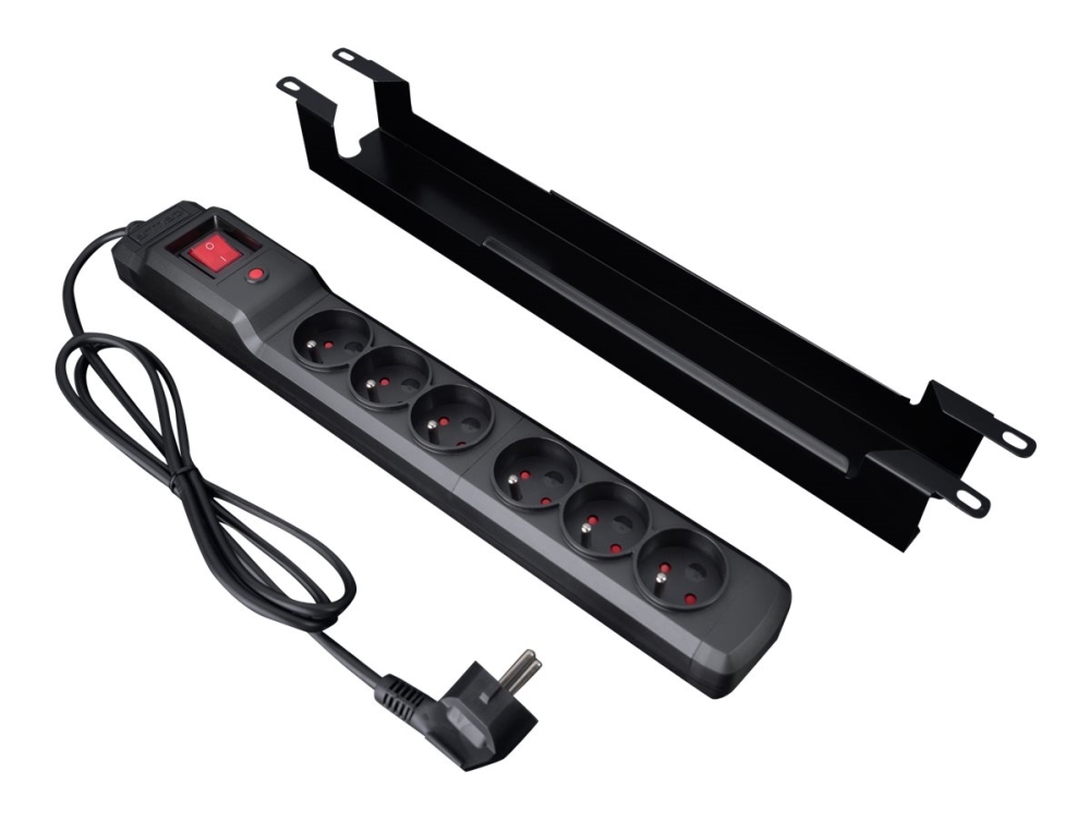 Armac M6 Rack - Stikdåse - Ac 230 V - 3680 Watt - Input: Strøm - Output-Stikforbindelser: 6 (6 X Iec 60320) - 19" - 3 M Ledning - Sort
