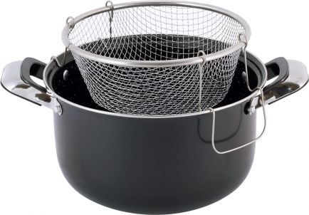 Kamille gryde 24 cm 4 L + si/kurv til dyb stegning