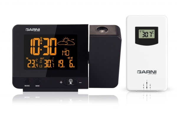Garni Garni365 Arcus, Sort, Indendørs Termometer, Udendørs Termometer, Barometer, Termometer, 0,1 °C, -9,9 - 50 °C, -40 - 70 °C