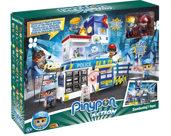 Pin Y Pon Action Trampas I Politistationen M. Figurer, Lys & Lyde