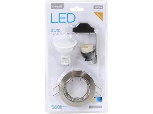 Omega LED spot light holder rund nikkel