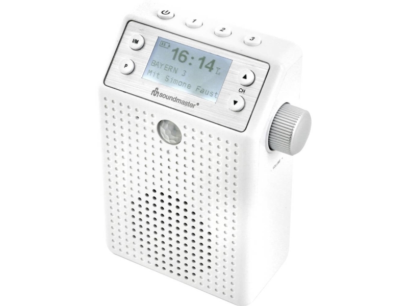 Steckdosenradio Soundmaster Dab60we Dab+, Fm Freisprechfunktion, Inkl. Mikrofon, Spritzwassergeschützt, Weckfunktion, Wiederaufladbar Weiß