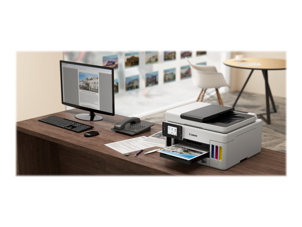 Canon Maxify Gx6050 - Multifunktionsprinter - Farve - Blækprinter - Kan Genopfyldes - Legal (216 X 356 Mm)/A4 (210 X 297 Mm) (Original) - A4/Legal (M