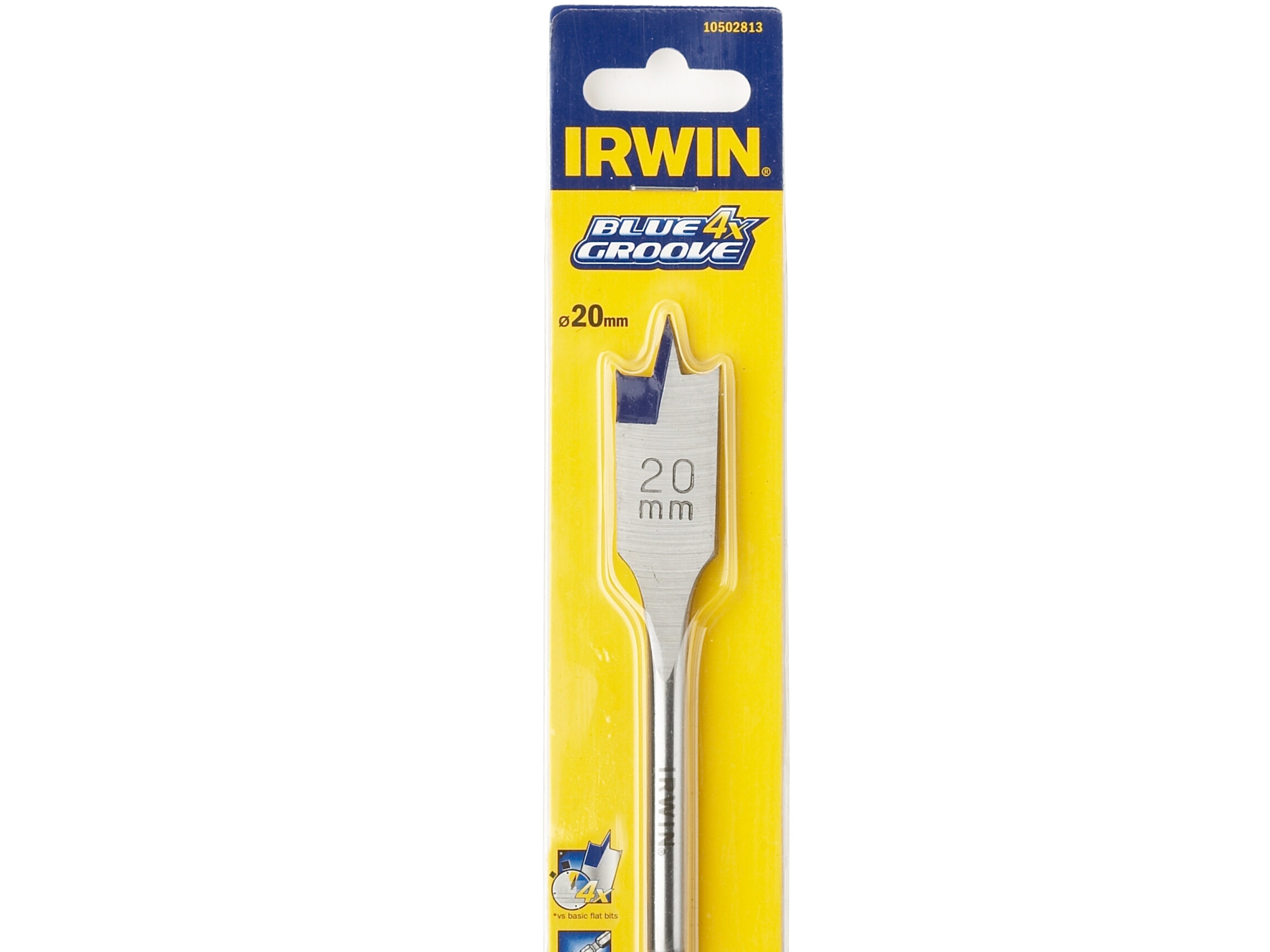 IRWIN 10502812, Boremaskine, Spade borehoved, 1,9 cm, 157 mm, Træ, Rustfrit stål