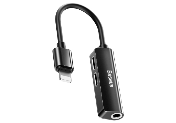 Baseus L52 Male 3-In-1, Lightning, Lightning, 3.5Mm, Hanstik, Hunstik, Sort, Lige