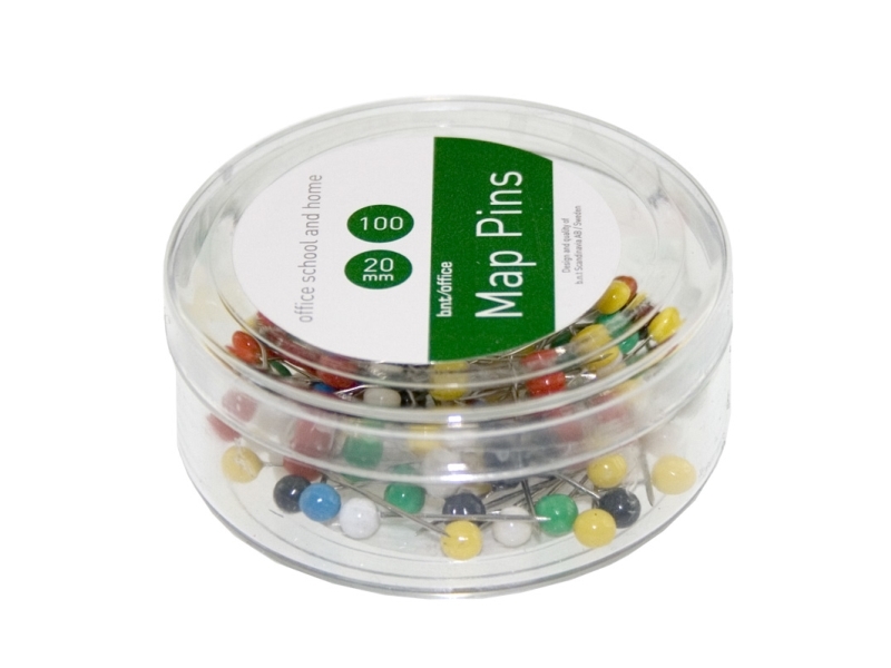 Kortnåle Exacompta 4x15 mm, flere farver - (100 stk.)