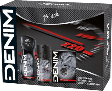 Gaveæske Sort (Aftershave 100 Ml + Deospray 150 Ml + Shower Gel 250 Ml)