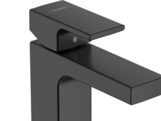 Hansgrohe Vernis Shape 1-Grebs Håndvaskarmatur 100, Med Løft-Op Bundventil, Matt Sort