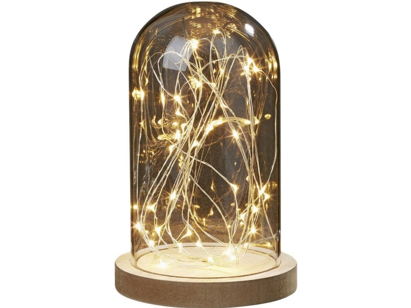 Hellum Hellum 523713 Kattovalaisin LED (RGB) Lämmin valkoinen Läpinäkyvä, puu