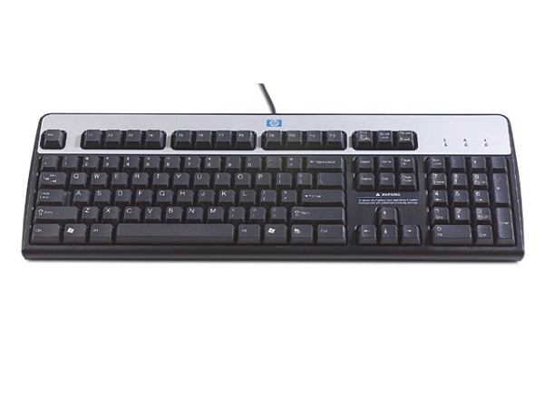 Hp - Tastatur - Usb - Uk - Sølv, Jack Sort - For Hp T5570 Workstation Z420, Z620, Z820 Hpe T5145, T5540 Compaq Thin Client T5735