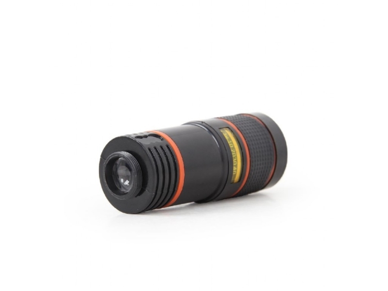 Gembird Ta-Zl8x-01, Fotoobjektiv, Schwarz, Compatible With All Phones With Camera, Tele, 18 Mm, 8X