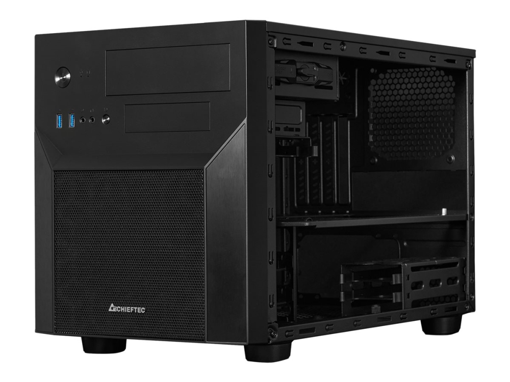 Chieftec Mesh Series CI-02B-OP Tower Micro ATX Strømforsyning Sort