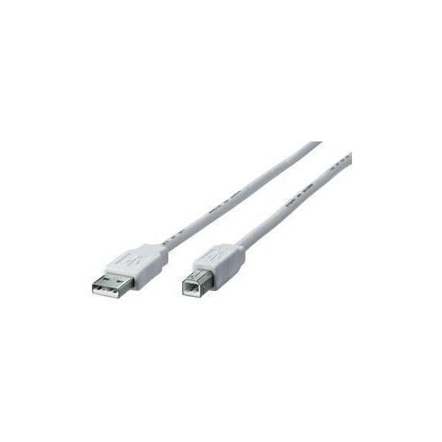 Equip Usb 2.0 A To B Kabel, 1.0M , M/M, Transparent Silver, 1 M, Usb A, Usb B, Usb 2.0, Männlich/Männlich, Silber, Transparent
