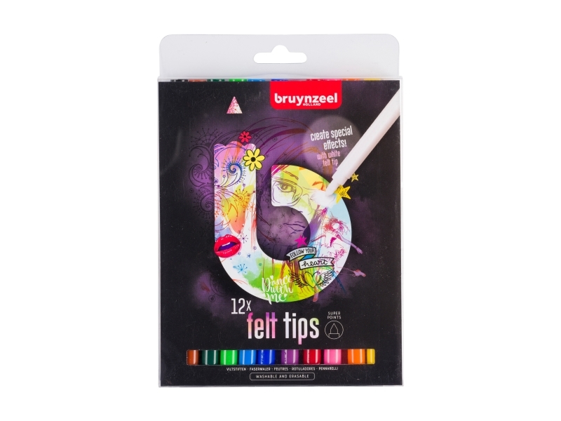 Bruynzeel Sakura Bruynzeel Super Point Felt Tip Set Light | 12 Colours