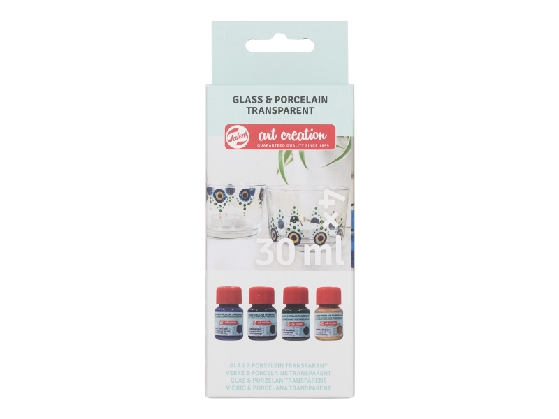 Talens Art Creation Glass & Porcelain Transparent set Blues 4 x 30 ml | N - A | GameStuff
