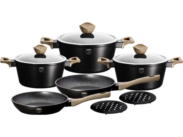 Berlinger Haus GRANITE POT SET BERLINGERHAUS BH-1533 EBONY MAPLE | Köksutrustning - Grytor & pannor - Grytset | GameStuff