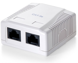 Equip 2-Port Cat.5E Aufputzgehäuse, Rj-45, 5E, Weiß, 59 Mm, 29,5 Mm, 61 Mm