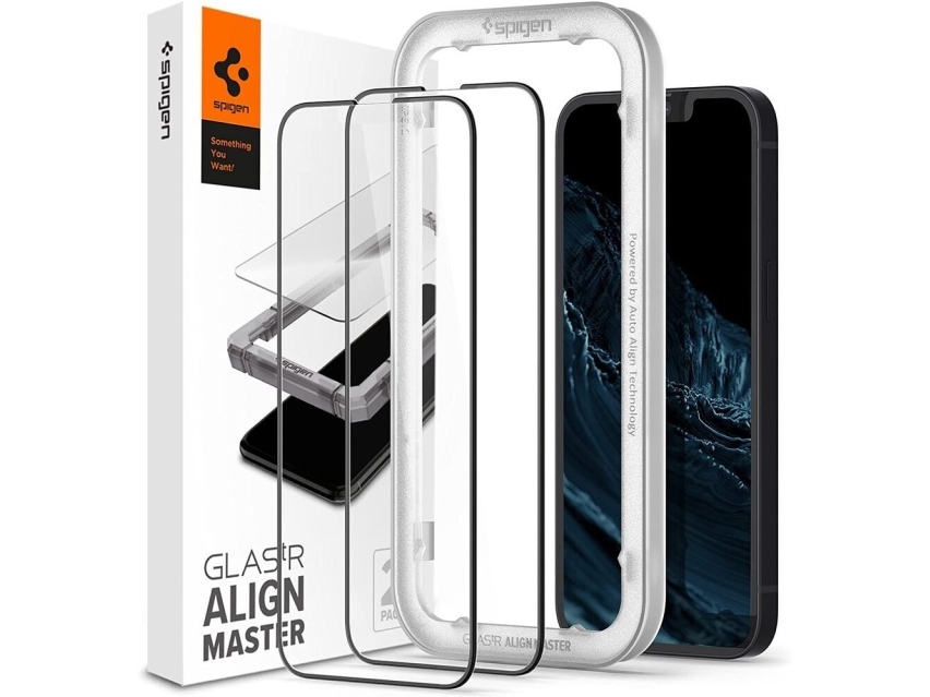 Spigen Agl03387, Cover, Apple, Iphone 13 / 13 Pro, 15,5 Cm (6.1"), Schwarz