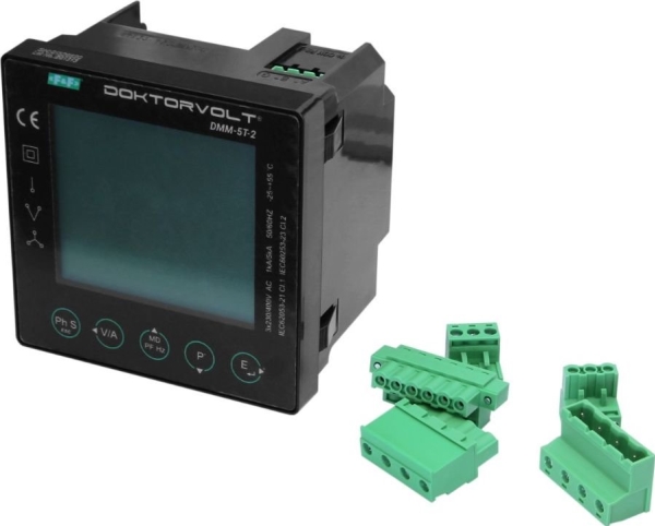 Doktorvolt multifunktionel netværksindikator enfaset og trefaset 3x230V/400V AC DMM-5T-2 Doktorvolt 3028