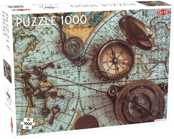 Tactic Puzzle Lovers Vintage Sea Map 1000 Pcs Puzzle