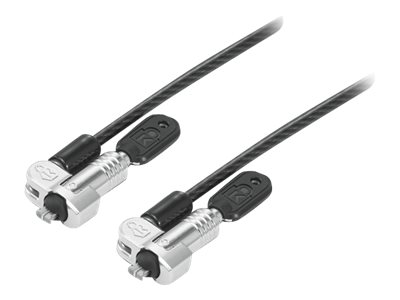 Kensington NanoSaver MasterKey Twin Head Lock Cable Lock - Lås för säkerhetskabel - svart - 2.4 m - för ThinkCentre M75t Gen 2 ThinkPad L13 Yoga Gen 3 T14s Gen 3 X13 Gen 3 | Datorer & Surfplattor - Bärbara tillbehör - Övriga tillbehör | GameStuff