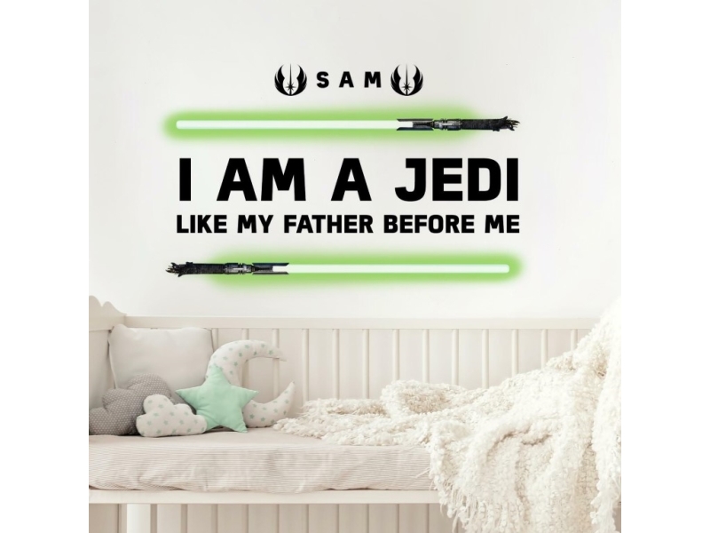 Billede af Star Wars ''I Am A Jedi, Like My Father Before Me'' Wallstickers hos Computersalg.dk