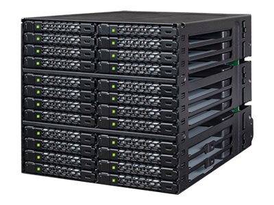 ICY Dock ToughArmor MB924IP-B - Ramme - 3 x 5,25 til 24 x 2,5 - sort