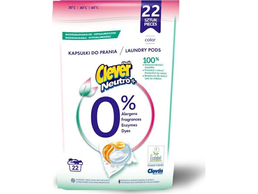 Clovin Clever Neutro+ Washing Gel Capsules Clolor 22 Stk Clovin...