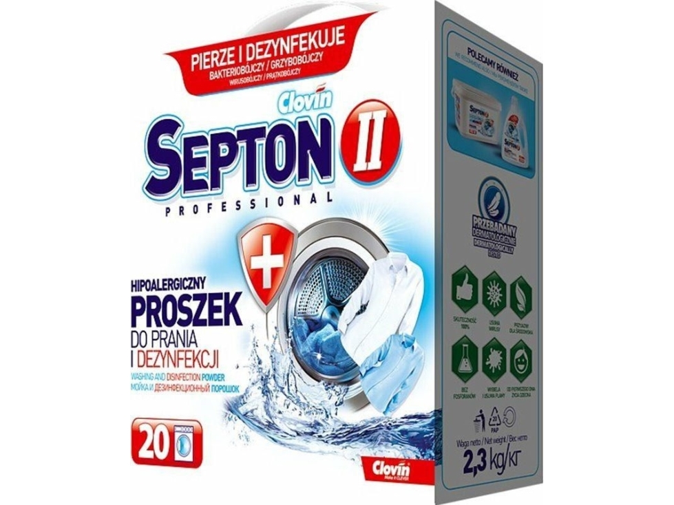 Clovin Proszek Do Prania Septon Ii 2,3 Kg Karton Clovin...