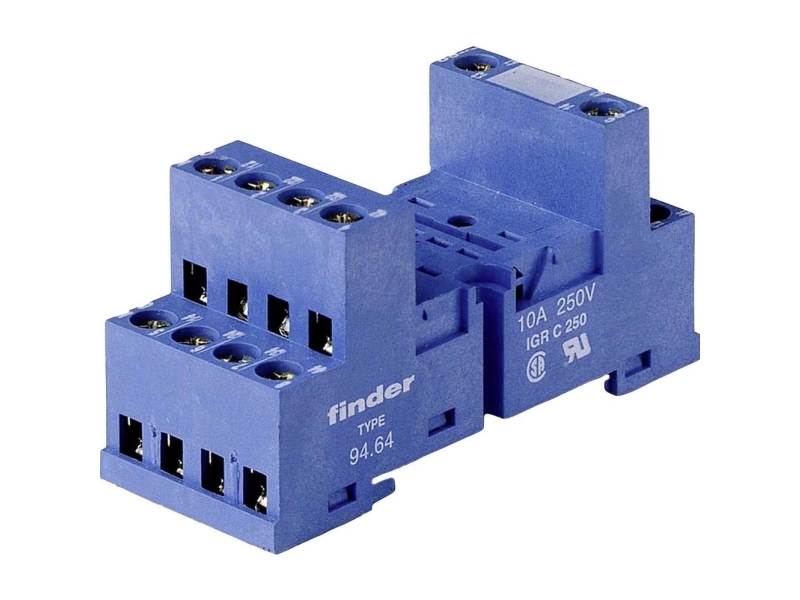 Finder 94.64 Relæsokkel Passer Til Serie: Weg Serie Cwc Finder 55.32 (L X B X H) 28 X 27 X 71 Mm Piece 1 Stk