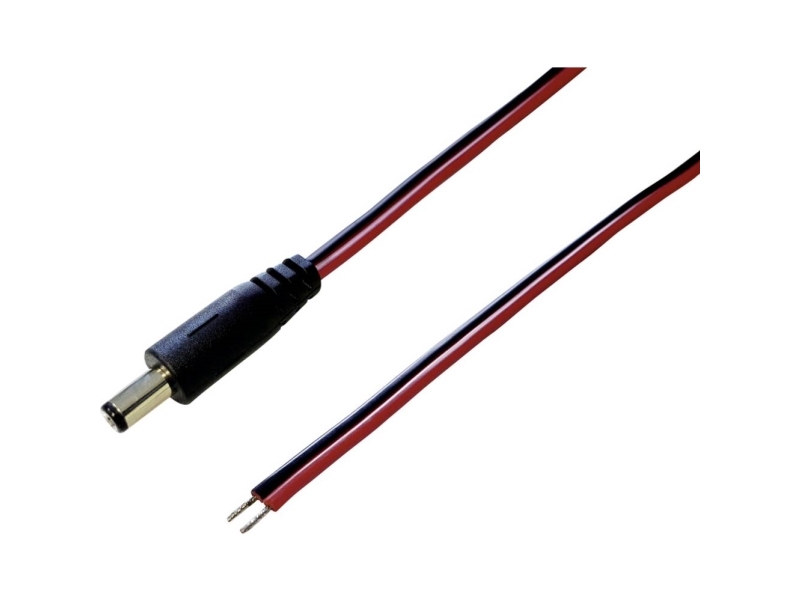 Bkl Electronic Lavvoltstilslutningskabel Lavspændingsstik - Åben Ende 5.50 Mm 2.10 Mm 1.00 M 1 Stk