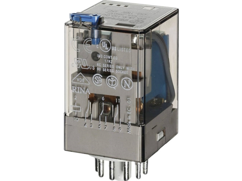 Finder 60.13.9.060.0060 Stecksockelrelais 60 V/Dc 10 A 3 X Wechsler, 1 Stk