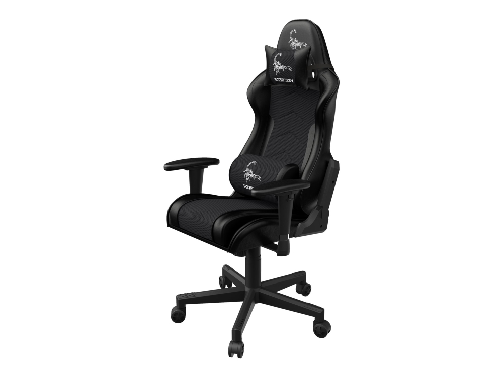 Gembird Scorpion - Stol - Ergonomisk - Armstøtter - T-Formet - Vippe - Drejeled - Nylon, Pvc, Svamp, Mesh - Sort Trådnet, Sort Hud