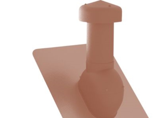 Ventilationshuv Ø160 - Flexfas 10-48gr tegelröd m/röd Fast Flash m/kondensationsinsats | Ventilation & Klimat - Annan ventilation och klimat - Övriga | GameStuff