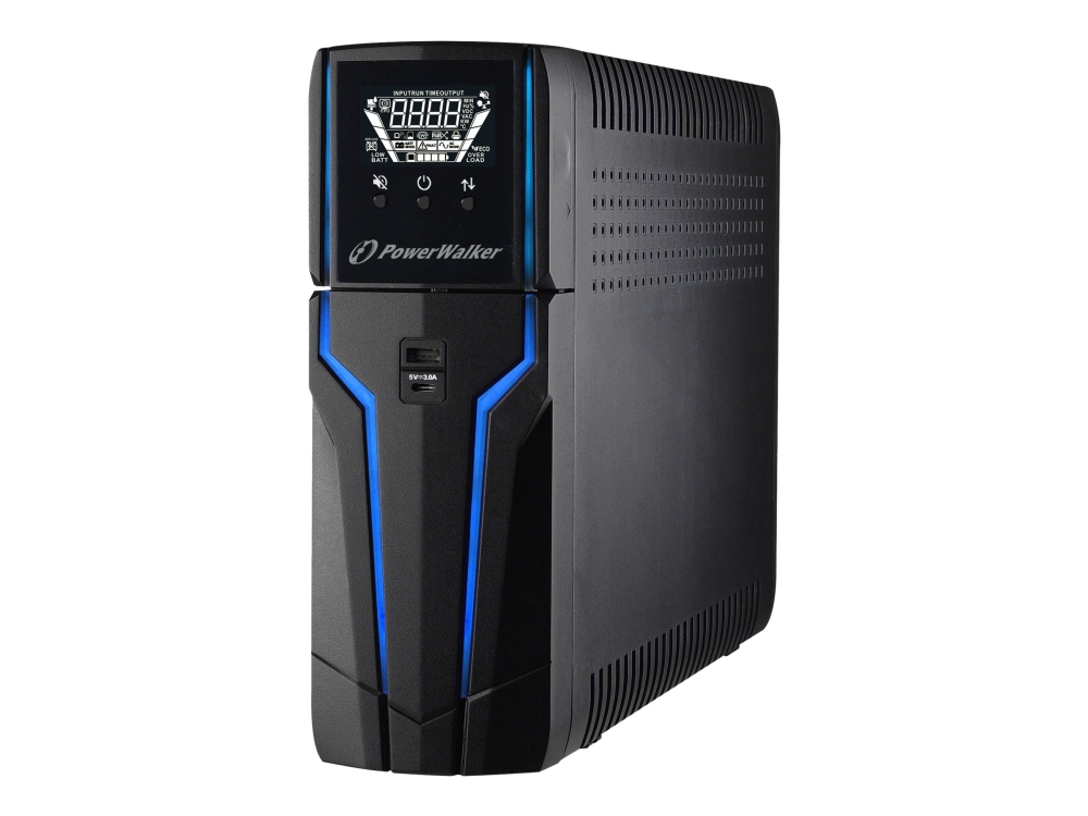 PowerWalker VI 1000 GXB FR - UPS - Växelström 162 - 290 V - 600 Watt - 1000 VA - 9 Ah - USB - utgångskontakter: 4 | Datorer & Surfplattor - UPS | GameStuff