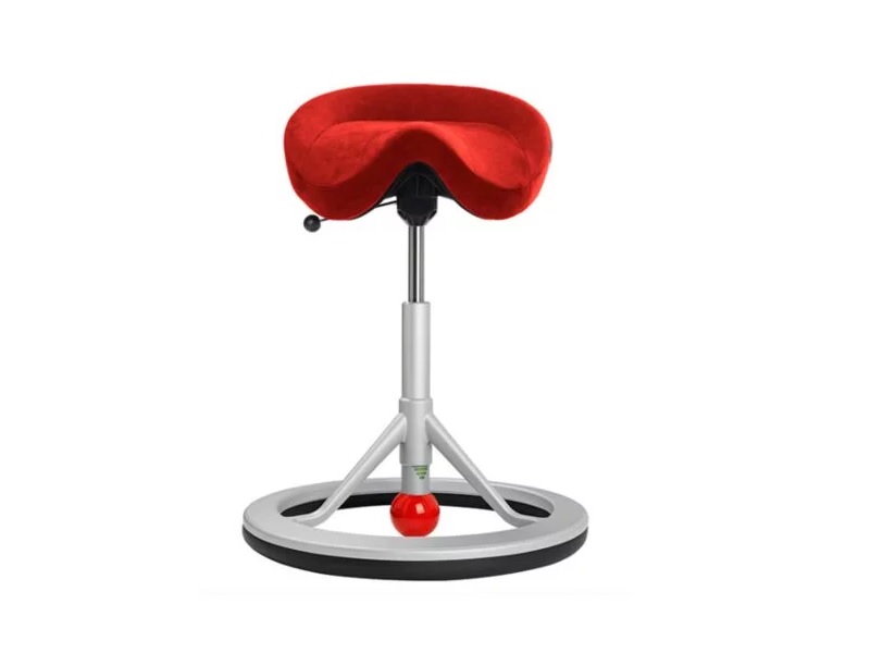 BackApp Smart Alcantara, rød med alugråt understel | Kontorsstolar | GameStuff