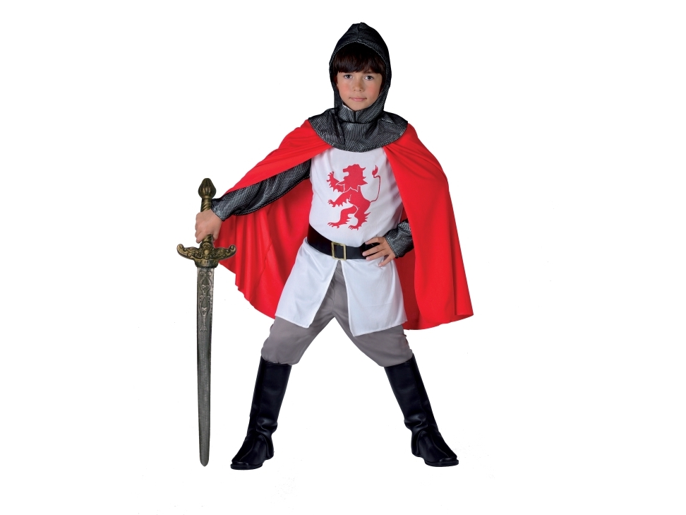 Ciao Knight Deluxe Costume (Tunic, trousers, cloak, headgear, belt and boot covers) - 6-8 years | Leksaker - Rollek - Kostym | GameStuff