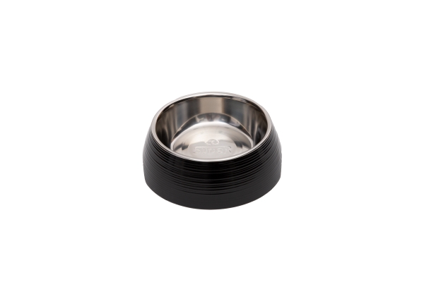 Paw Love Melamin Skål Med Stålskål 350Ml Sort