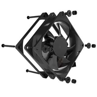 Noiseblocker Blacksilentpro P-1, Ventilator, 8 Cm, 1500 Rpm, 15,4 Db, 17,2 Kubikfod/Min., Sort
