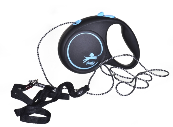 Flexi Black Design M Snor 5 M, 20 Kg, Blå
