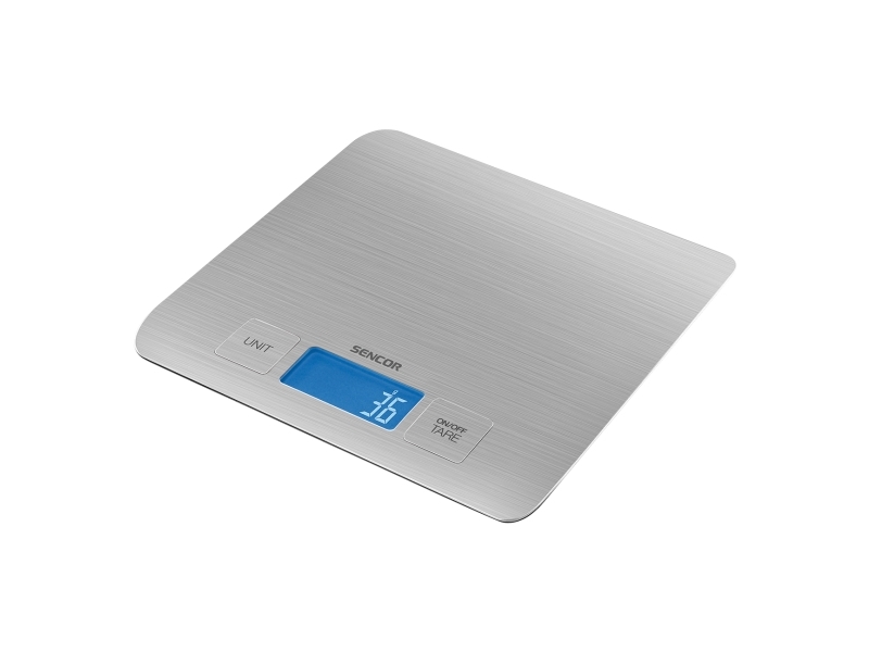 Sencor Sks 5400, Elektronische Küchenwaage, 5 Kg, 1 G, Silber, 4-Sensor, Lcd