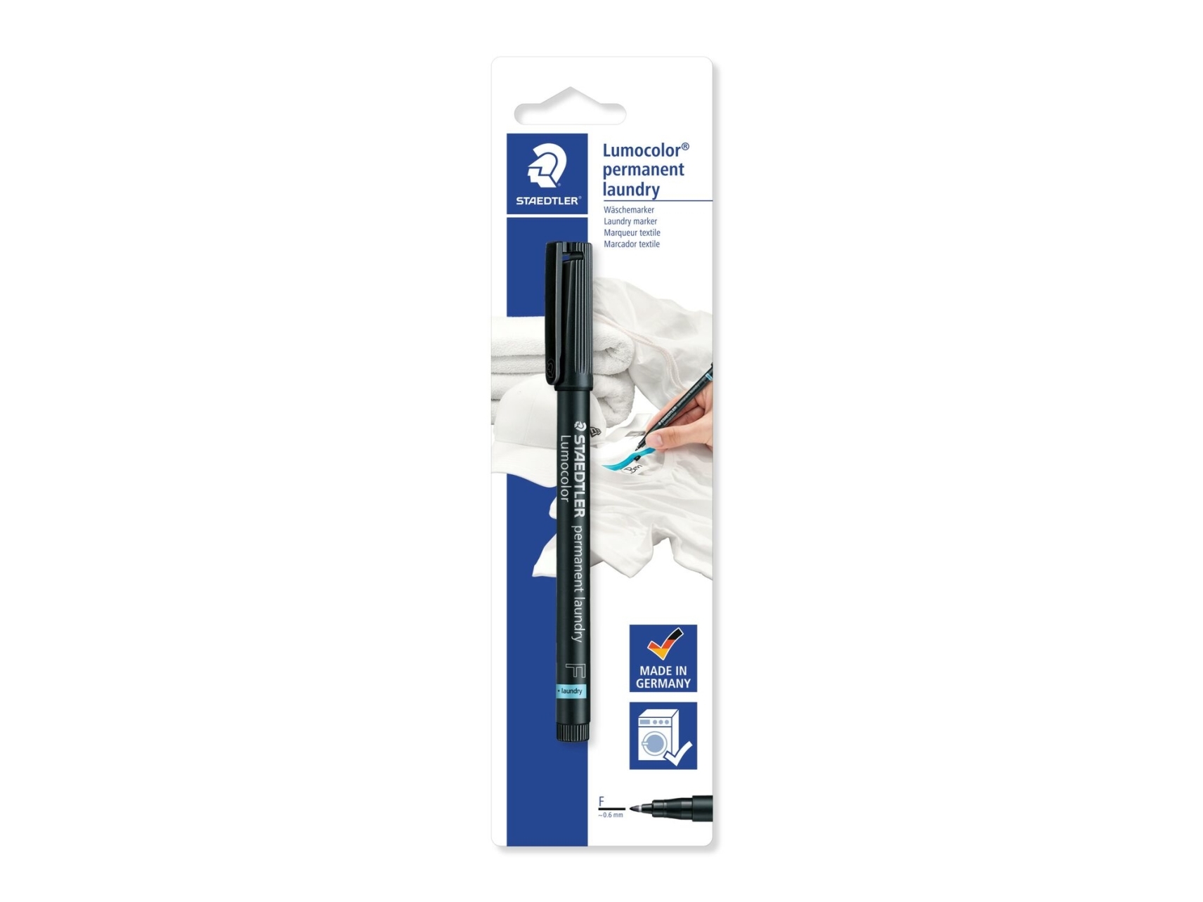 Tekstilmarker Staedtler® Lumocolor 319 Fine  0,6 mm sort permanent