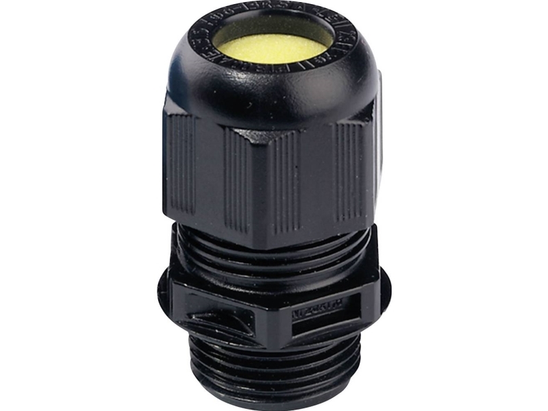 Wiska 10103363 Kabelverschraubung Schlagfest Mit Zugentlastung Und Dichtung M12 Polyamid Schwarz (Ral 9005) 50 Stk