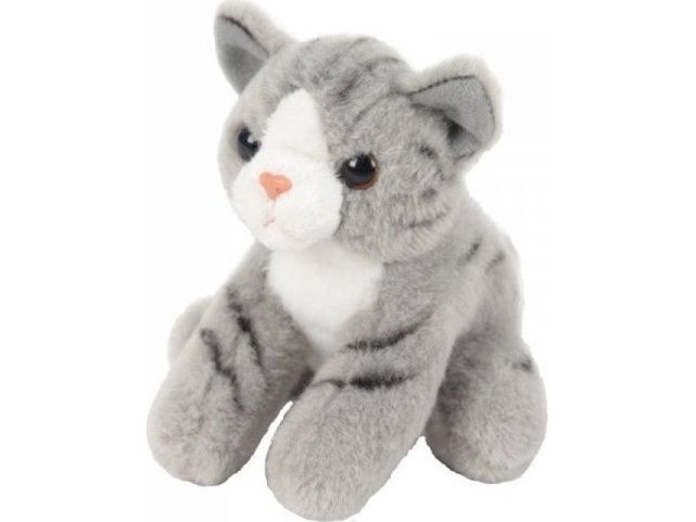Graue Sitzende Katze Maskottchen 13 Cm