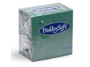 Servietten Bulkysoft 24X24 Cm 2-Lag Grün, 100 Stk./Pack